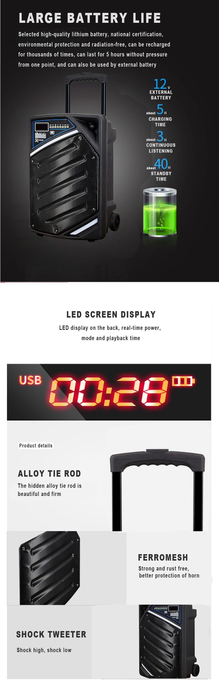 altavoces de la torre