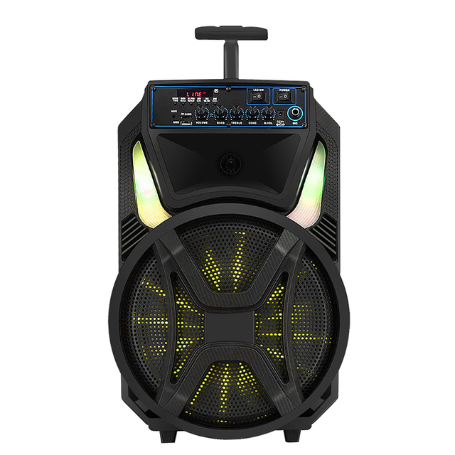 Mejores Productos Luces LED de 12 pulgadas Bass Bass Outdoor Trolley Speaker 100W