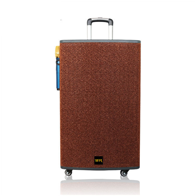 Nuevo color de café de 15 pulgadas altavoz de tranvía de madera de 15 pulgadas para cuadrado y fiesta