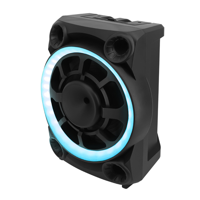Altavoz Bluetooth de fiesta al aire libre con operaciones de batería con luces LED con luces LED