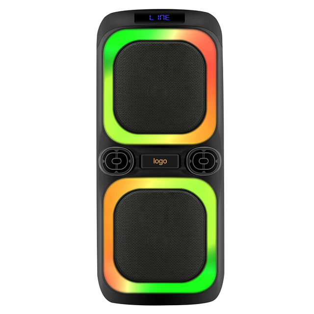 Guangdong Nuevo diseño colorido LED LED Dual 8 pulgadas Portables altavoz Bluetooth