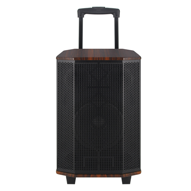 Batería recargable de bajo de 8 pulgadas de 8 pulgadas Trolley Big Wooden 5.0 Bluetooth Partyer de fiesta