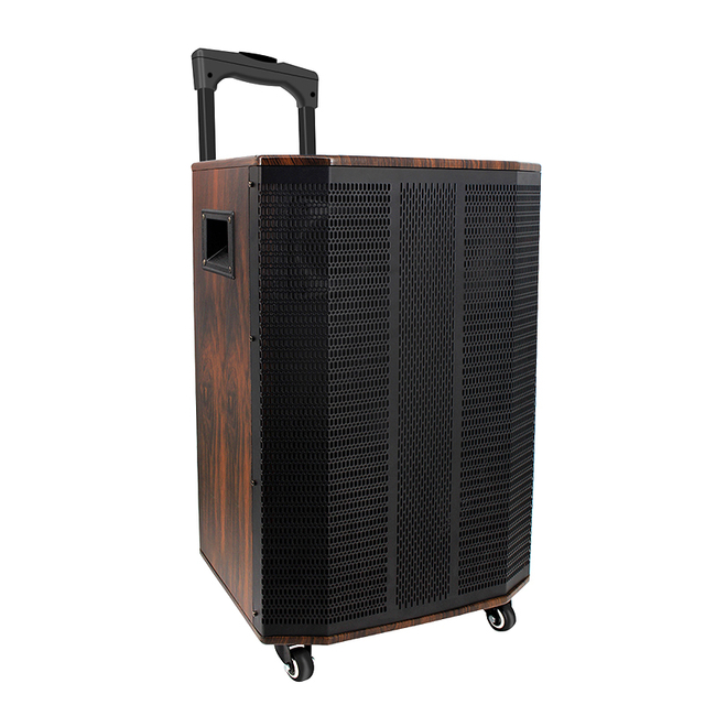 Altavoz de tranvía de fiestas bluetooth de madera de madera de madera de madera de 12 pulgadas para karaoke