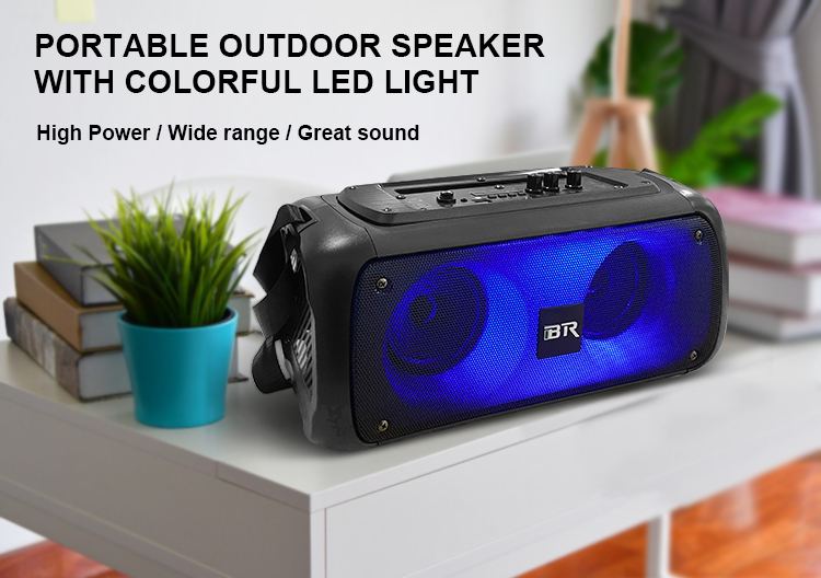 altavoz de luz LED colorida para al aire libre