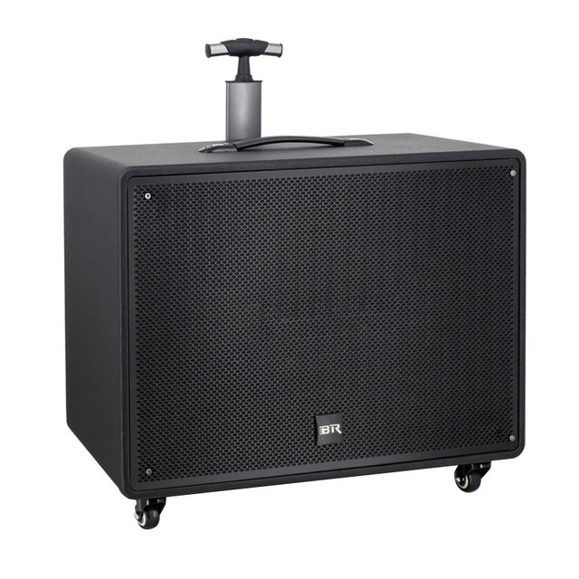 Amplificador portátil de madera 2022 Trolley de 15 pulgadas de 15 pulgadas altavoces activos con ruedas