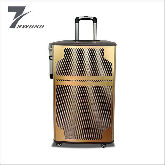 Gabinetes de altavoces de madera al aire libre de 100W de alta gama Batería altavoz