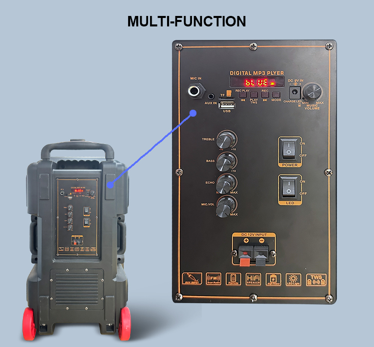 Amplificador port&aacute;til Bluetooth inal&aacute;mbrico OEM