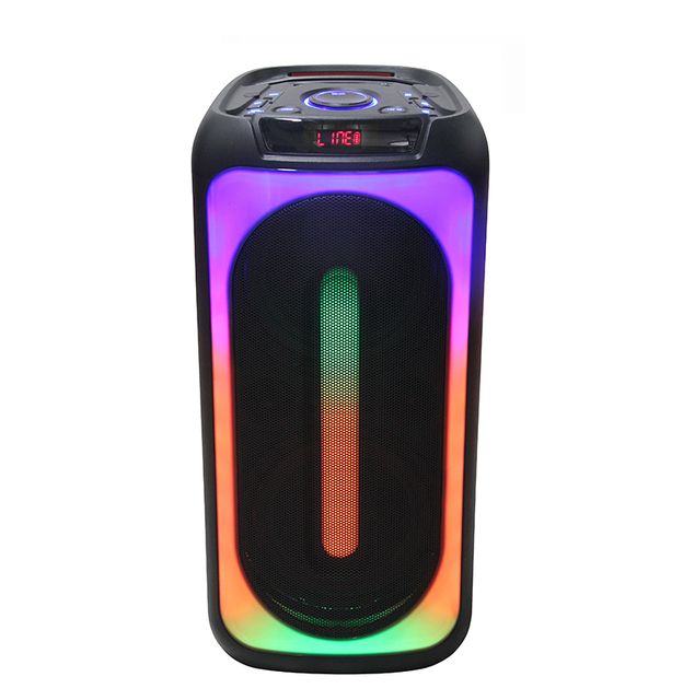 2022 TWS dual de 8 pulgadas Bt Karaoke PA PA Pro altavoz recargable con luz de led de disco de moda