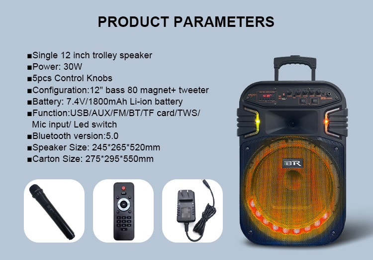 altavoz de rock al aire libre de Bluetooth