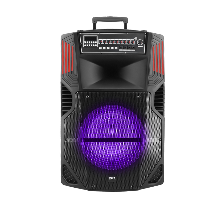 La mejor batería portátil de karaoke para exteriores, altavoz bluetooth grande de 15 pulgadas 5,0 con micrófono de graves profundos